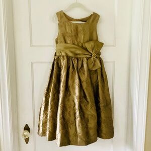 Emily West Girl's Caramel Brown Party Dress Sz 8 Formal Sleeveless Party Event